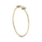 Load image into Gallery viewer, Cuff bracelet in rose gold with white diamonds of 0.58 ct in weight