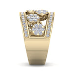 Load image into Gallery viewer, Beautiful ring in yellow gold with white diamonds of 1.07  ct in weight