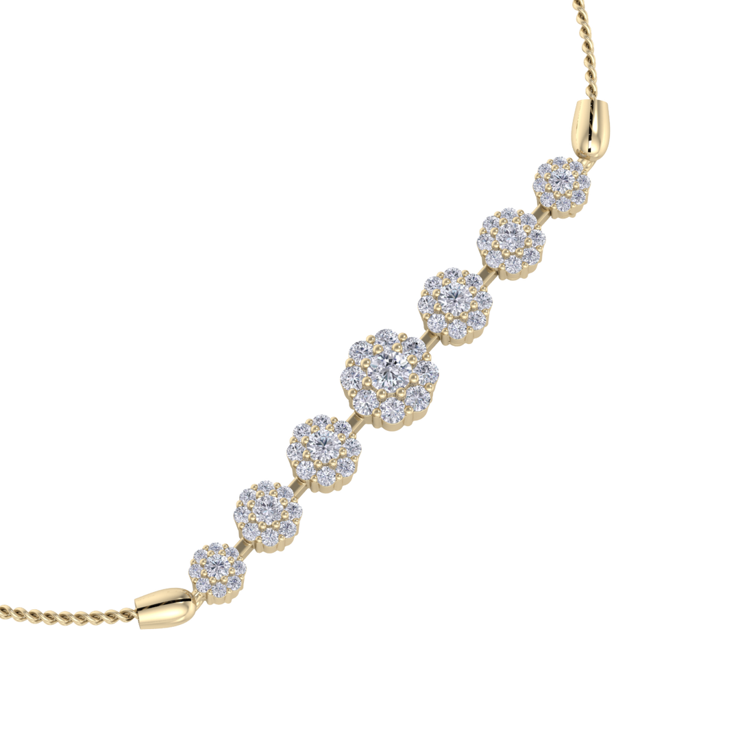 Diamond bracelet in white gold with white diamonds of 0.86 ct in weight