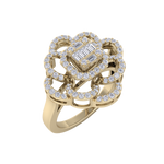 Load image into Gallery viewer, Diamond ring in yellow gold with white diamonds of 0.53 ct in weight