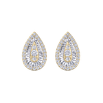 Load image into Gallery viewer, Pear shaped earrings in yellow gold with white diamonds of 0.79 ct in weight
