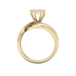 Load image into Gallery viewer, Cluster solitaire ring in white gold with white diamonds of 0.57 ct in weight