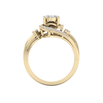 Load image into Gallery viewer, Engagement ring in yellow gold with white diamonds of 0.26 ct in weight