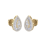 Load image into Gallery viewer, Pear shaped earrings in rose gold with white diamonds of 0.79 ct in weight