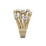 Load image into Gallery viewer, Multi-band ring in yellow gold with white diamonds of 0.90 ct in weight