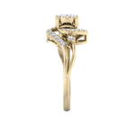 Load image into Gallery viewer, Engagement ring in yellow gold with white diamonds of 0.26 ct in weight