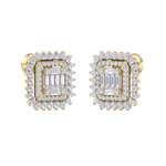 Load image into Gallery viewer, Elegant stud earrings in rose gold with white diamond of 1.43 ct in weight