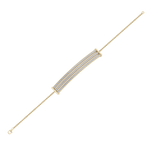 Load image into Gallery viewer, Bar diamond bracelet in yellow gold with white diamonds of 0.93 ct in weight