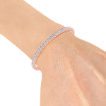 Load image into Gallery viewer, Tennis bracelet in white gold with white diamonds of 5.72 ct in weight