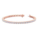 Load image into Gallery viewer, Tennis bracelet in rose gold with white diamonds of 5.72 ct in weight