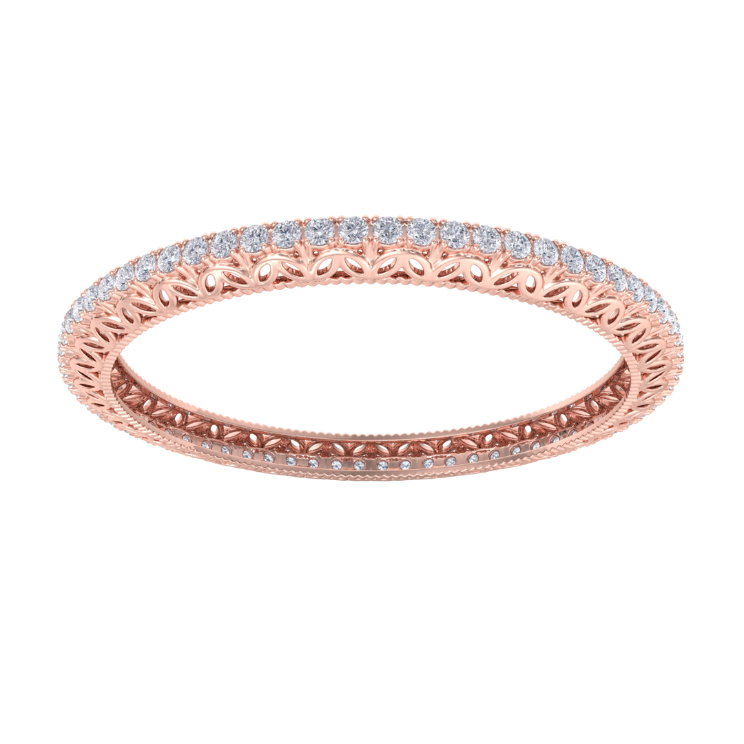 Diamond bangle in white gold with white diamonds of 11.04 ct in weight