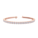 Load image into Gallery viewer, Tennis bracelet in rose gold with white diamonds of 5.72 ct in weight