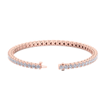 Load image into Gallery viewer, Tennis bracelet in yellow gold with white diamonds of 5.72 ct in weight
