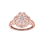 Load image into Gallery viewer, Diamond ring in rose gold with white diamonds of 0.26 ct in weight