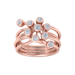 Load image into Gallery viewer, Beautiful ring in rose gold with white diamonds of 0.72 ct in weight