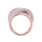 Load image into Gallery viewer, Ribbon ring in white gold with white diamonds of 3.36 ct in weight