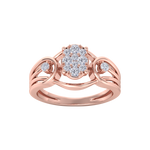 Load image into Gallery viewer, Beautiful ring in rose gold with white diamonds of 0.36 ct in weight