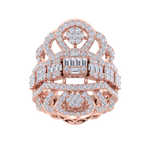 Load image into Gallery viewer, Statement ring in white gold with white diamonds of 1.91 ct in weight