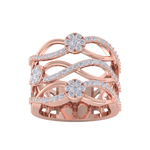 Load image into Gallery viewer, Diamond ring in rose gold with white diamonds of 0.82 ct in weight