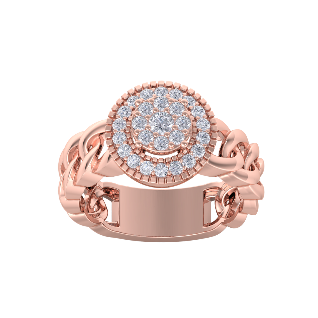 Beautiful ring in white gold with white diamonds of 0.41 ct in weight