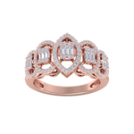 Load image into Gallery viewer, Beautiful ring in rose gold with white diamonds of 0.63 ct in weight