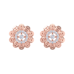 Load image into Gallery viewer, Stud earrings in rose gold with white diamonds of 0.29 ct in weight