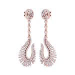 Load image into Gallery viewer, Drop earrings in yellow gold with white diamonds of 2.96 ct in weight