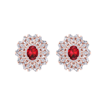 Load image into Gallery viewer, Stud earrings in yellow gold with white diamonds of 2.34 ct in weight