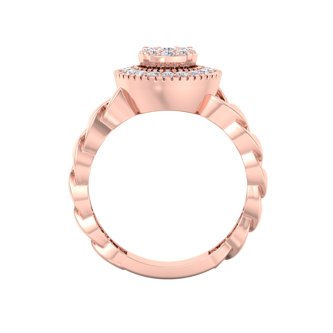 Beautiful ring in white gold with white diamonds of 0.41 ct in weight