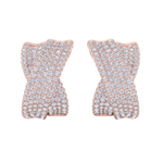 Load image into Gallery viewer, Ribbon earrings in rose gold with white diamonds of 3.12 ct in weight