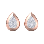 Load image into Gallery viewer, Pear shaped stud earrings in white gold with white diamonds of 0.13 ct in weight