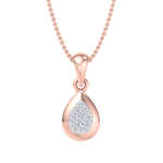 Load image into Gallery viewer, Cute Pendant in yellow gold with white diamonds of 0.09 ct in weight