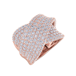 Load image into Gallery viewer, Ribbon ring in white gold with white diamonds of 3.36 ct in weight