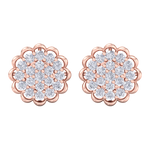 Load image into Gallery viewer, Round shaped stud earrings in white gold with white diamonds of 1.66 ct in weight