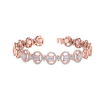 Load image into Gallery viewer, Statement bracelet in yellow gold with white diamonds of 1.22 ct in weight