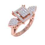 Load image into Gallery viewer, Diamond ring in yellow gold with white diamonds of 0.75 ct in weight