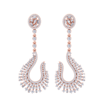 Load image into Gallery viewer, Drop earrings in white gold with white diamonds of 2.96 ct in weight