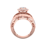 Load image into Gallery viewer, Statement Diamond ring in rose gold with white diamonds of 2.32 ct in weight