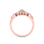 Load image into Gallery viewer, Elegant flower ring in rose gold with white diamonds of 0.60 ct in weight