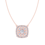Load image into Gallery viewer, Classic square necklace in white gold with white diamonds of 2.78 ct in weight