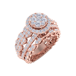 Load image into Gallery viewer, Beautiful Diamond ring in rose gold with white diamonds of 1.33 ct in weight
