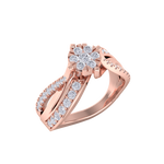 Load image into Gallery viewer, Diamond ring in yellow gold with white diamonds of 0.58 ct in weight