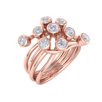 Load image into Gallery viewer, Beautiful ring in rose gold with white diamonds of 0.72 ct in weight