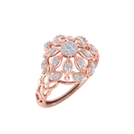 Load image into Gallery viewer, Diamond ring in rose gold with white diamonds of 0.26 ct in weight