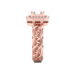 Load image into Gallery viewer, Statement Chain Ring in rose gold with white diamonds of 0.41 ct in weight