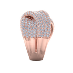 Load image into Gallery viewer, Ribbon ring in white gold with white diamonds of 3.36 ct in weight