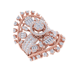 Load image into Gallery viewer, Statement ring in rose gold with white diamonds of 2.69 ct in weight