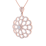 Load image into Gallery viewer, Flower Pendant in white gold with white diamonds of 2.38 ct in weight