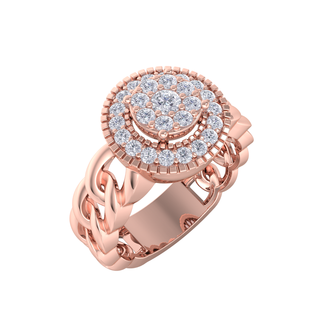 Beautiful ring in white gold with white diamonds of 0.41 ct in weight