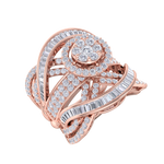 Load image into Gallery viewer, Statement Diamond ring in rose gold with white diamonds of 2.32 ct in weight